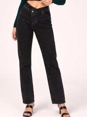 NEW NWT ABERCROMBIE & FITCH CURVE LOVE 90s SLIM STRAIGHT ULTRA HIGH RISE JEANS 6